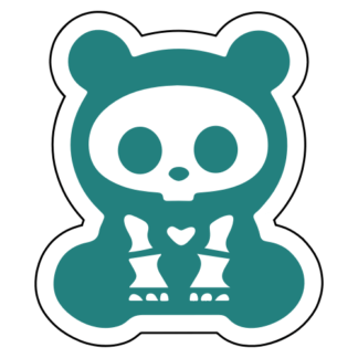 X-Ray Panda Sticker (Turquoise)
